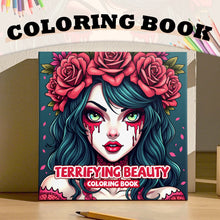 TERRIFYING BEAUTY Coloring Book for Adults Featuring Bold-easy Patterns Hand Drawing Entertainment Leisure DIY Painting Books